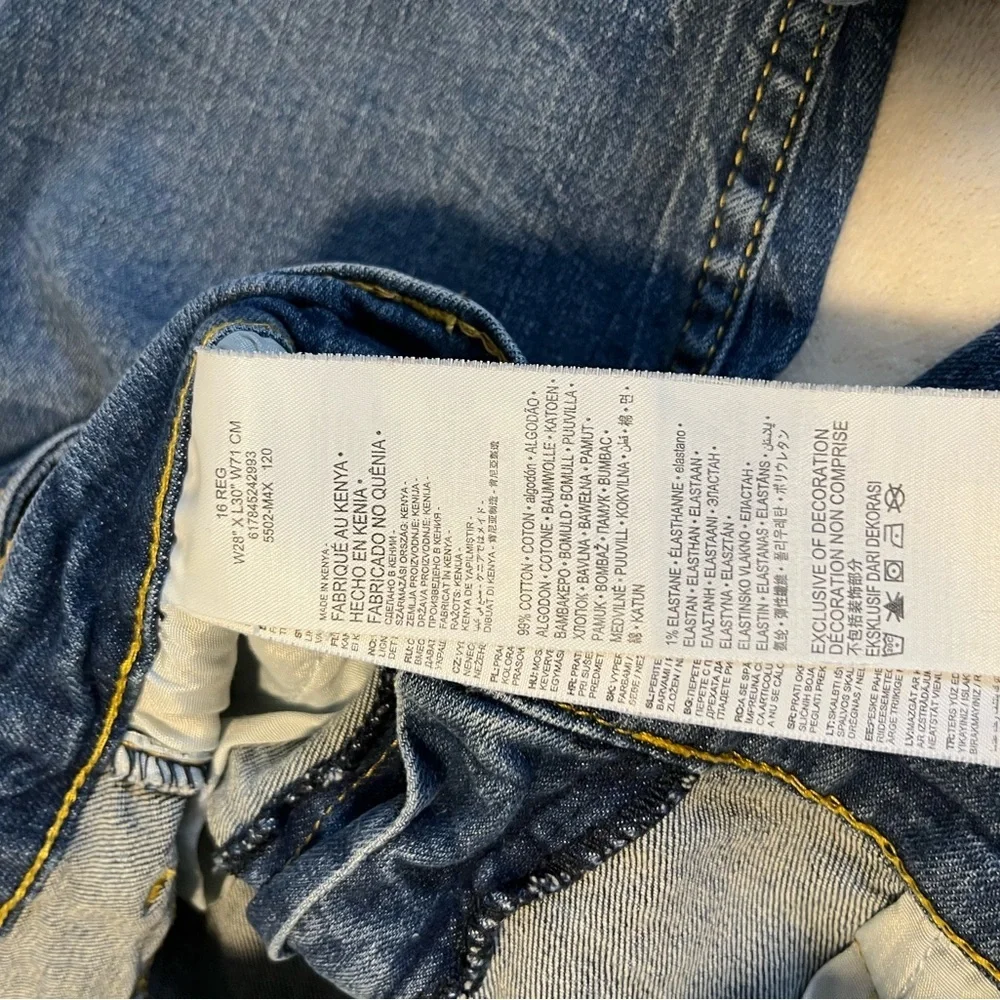 Levi’s 502 Regular Taper Jeans Men’s 28x30 Stretch Blue Denim